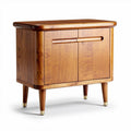 Meuble de rangement en bois de noyer avec portes doubles 60 x 40 x 45cm
